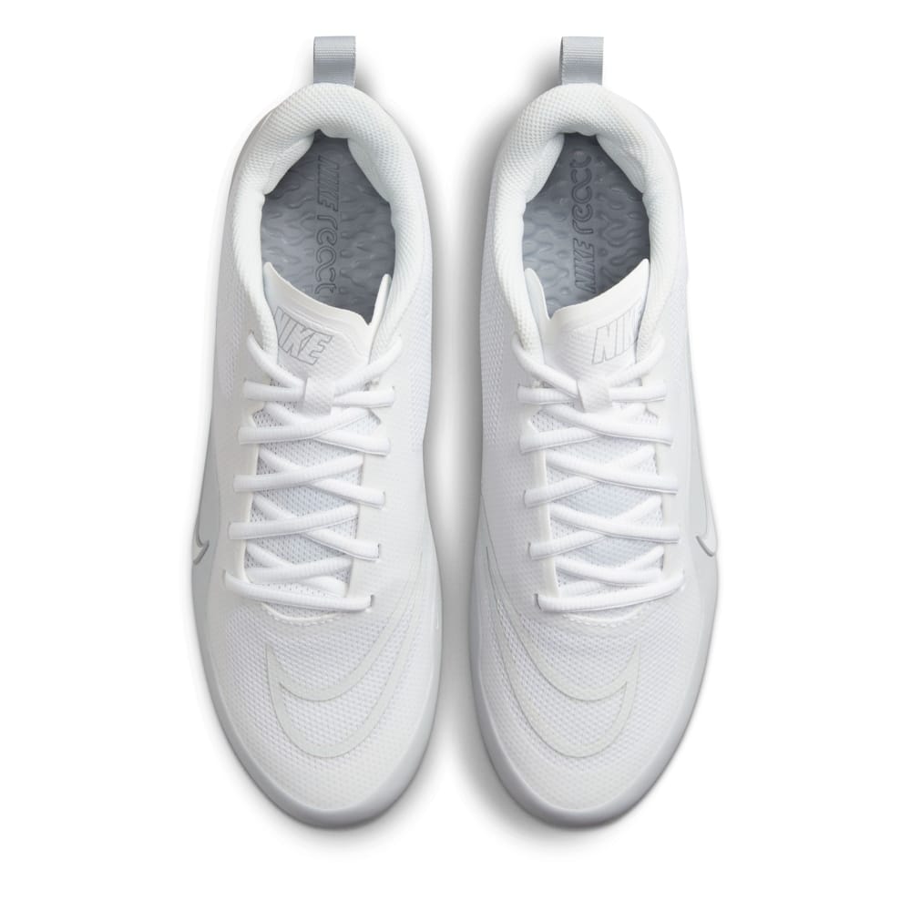 Nike Alpha Huarache 8 Pro White/Grey Lacrosse Cleats