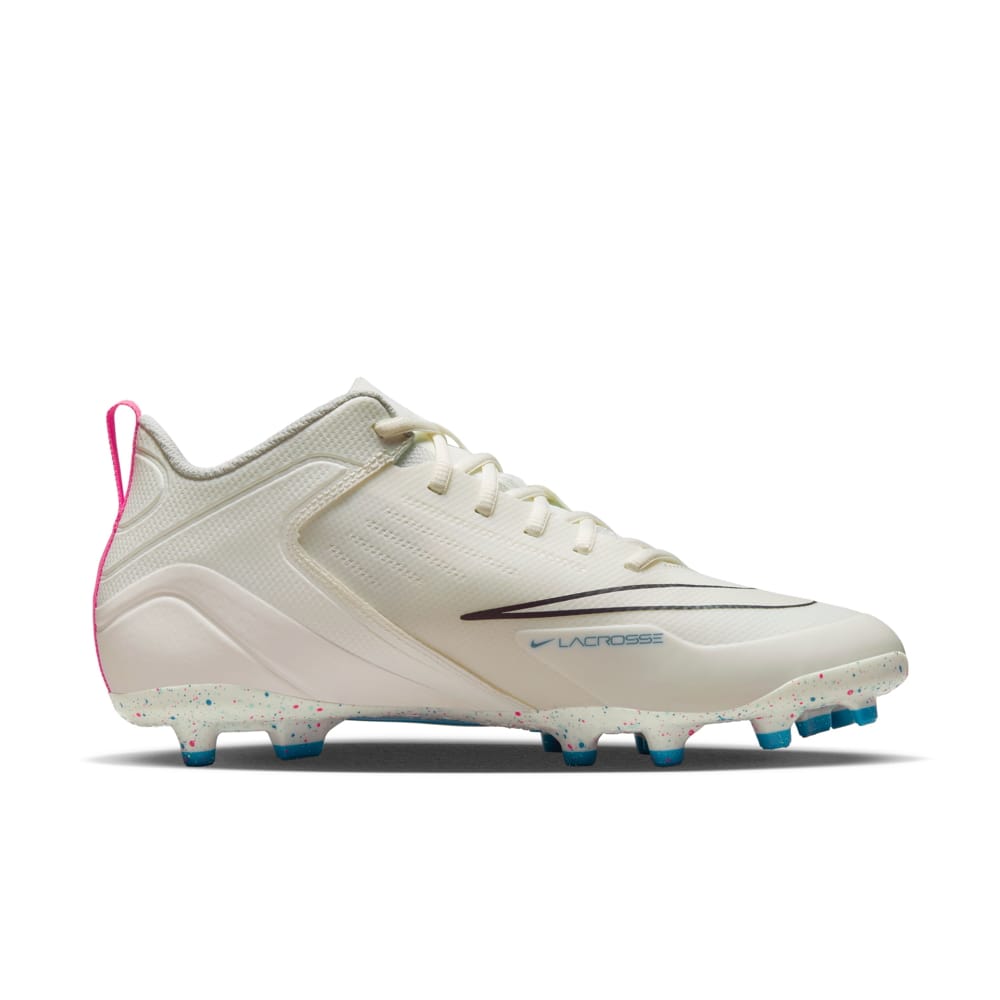 Nike Alpha Huarache 8 Varsity White/Pink/Blue Lacrosse Cleats