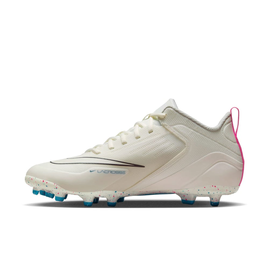 Nike Alpha Huarache 8 Varsity White/Pink/Blue Lacrosse Cleats
