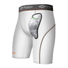 Shock Doctor Men's White Compression Shorts with AirCore Cup
