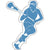 Lacrosse Player Silhouette Magnet - Female