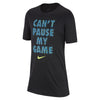 Nike Dri-Fit Legend Can't Pause My Game Black Boy's Training Shirt