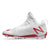 New Balance Burn X2 Mid White/Red Lacrosse Cleats