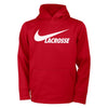 Nike Therma Red Pullover Boy's Lacrosse Hoodie