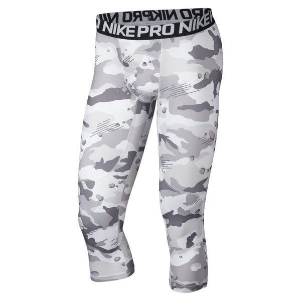 Nike Pro Men's 3/4 White Camo Tights