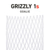 String King Grizzly 1S Ultralight 12-Diamond Goalie White Mesh Lacrosse Stringing Piece