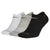 Nike Performance Cushion White/Black/Grey Training No-Show Socks - 3-Pack
