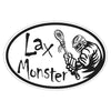 Oval 4x6 Lax Monster Lacrosse Sticker Decal