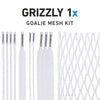 String King Grizzly 1X Ultralight 12-Diamond Goalie White Mesh Lacrosse Stringing Kit