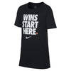 Nike Dri-Fit Wins Start Here Black Boy's Shirt