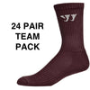 Warrior Performance Maroon Lacrosse Crew Socks - 24 Pair Team Pack
