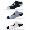 Adrenaline Data White/Grey/Black Lacrosse No-Show Socks - 3-Pack