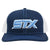 STX College Mesh Snapback Navy Blue/Carolina Blue Lacrosse Hat Cap