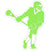 Lacrosse Player Silhouette Magnet - Male