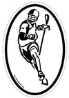 Oval 4x6 Attack Player Lacrosse Magnet