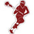 Lacrosse Player Silhouette Magnet - Female