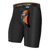 Shock Doctor Boy's Ultra Pro Black Compression Shorts with Ultra Carbon Flex Cup