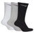 Nike Performance Cushion White/Black/Grey Training Crew Socks - 3-Pack