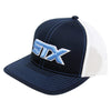 STX College Mesh Snapback Navy Blue/Carolina Blue Lacrosse Hat Cap