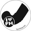 I Love FH Lacrosse 3 Inch Round Sticker/Decal