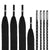 Throne Black Lite Lacrosse Head Strings Kit - Sidewalls, Shooters, and More