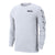 Nike Dri-Fit Cotton Sticks Long Sleeve White Men's Lacrosse Shirt