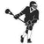 Lacrosse Player Silhouette Magnet - Male