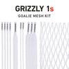 String King Grizzly 1S Ultralight 12-Diamond Goalie White Mesh Lacrosse Stringing Kit